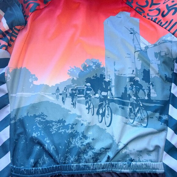 Peaksports Cycling Jersey Unisex S Multicolor Polyester Short Sleeve Zipper - Picture 7 of 8